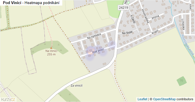 Pod Vinicí - mapa podnikání