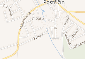 Příčná v obci Postřižín - mapa ulice