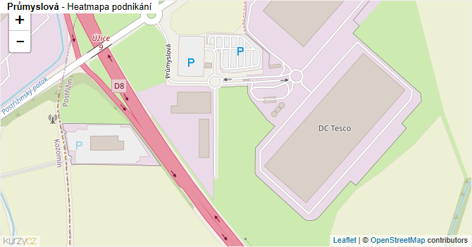 Průmyslová - mapa podnikání