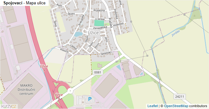 Spojovací - mapa ulice