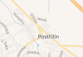 Teplická v obci Postřižín - mapa ulice