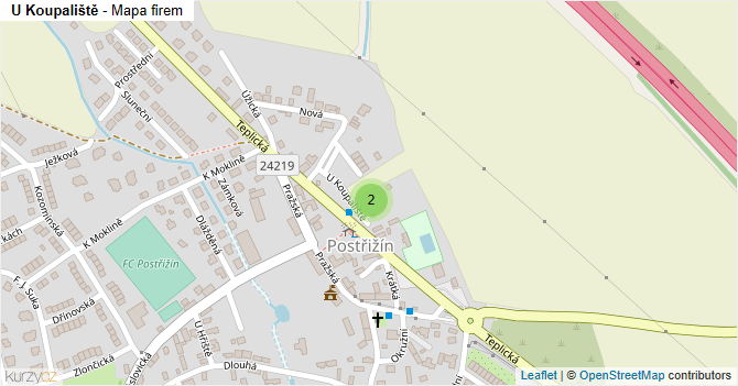 U Koupaliště - mapa firem