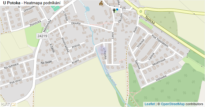 U Potoka - mapa podnikání