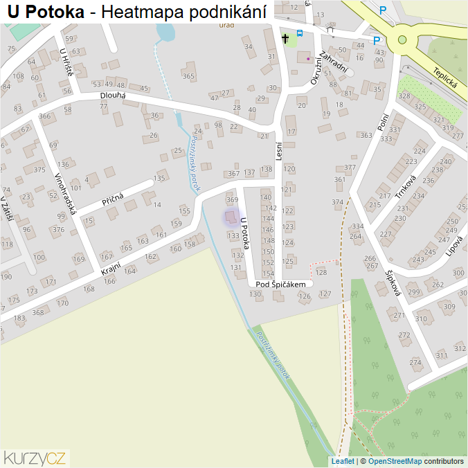Mapa U Potoka - Firmy v ulici.