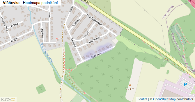 Višňovka - mapa podnikání