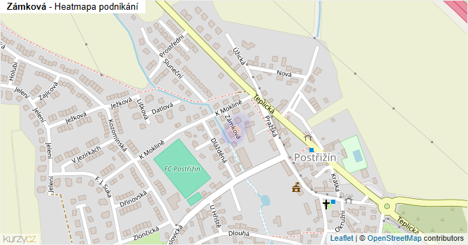 Zámková - mapa podnikání