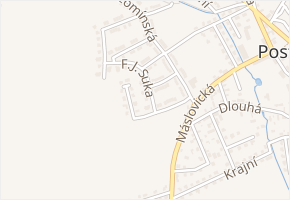 Zlončická v obci Postřižín - mapa ulice