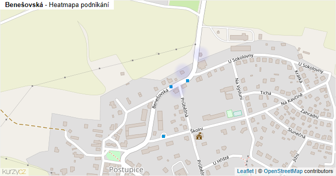 Benešovská - mapa podnikání