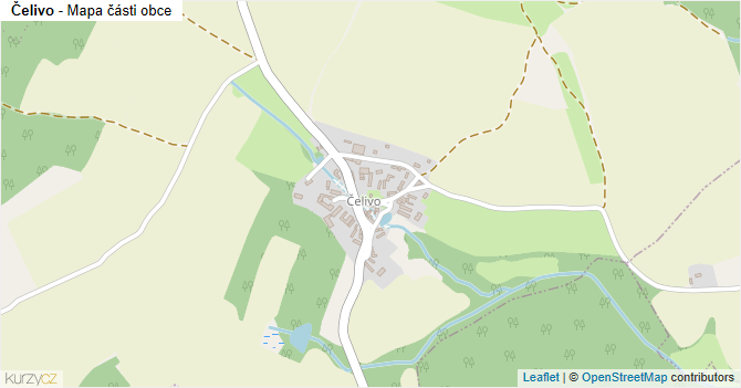 Čelivo - mapa části obce