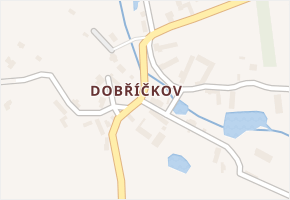 Dobříčkov v obci Postupice - mapa části obce