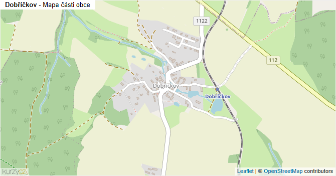 Dobříčkov - mapa části obce
