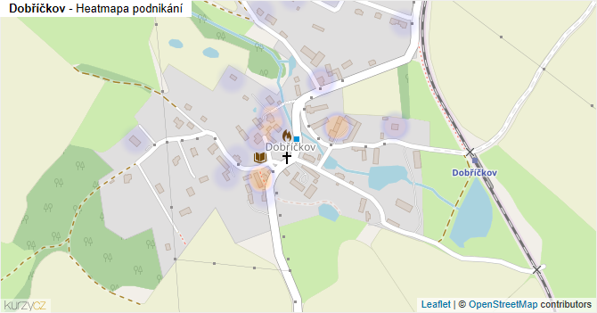 Dobříčkov - mapa podnikání