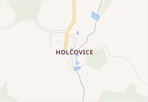 Holčovice v obci Postupice - mapa části obce