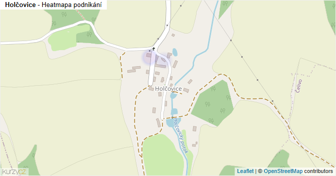 Holčovice - mapa podnikání