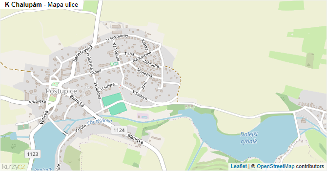 K Chalupám - mapa ulice