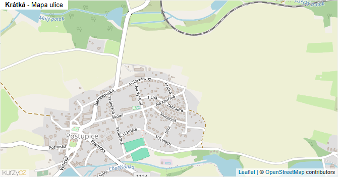 Krátká - mapa ulice