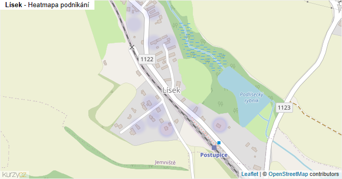 Lísek - mapa podnikání