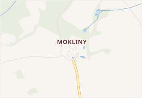 Mokliny v obci Postupice - mapa ulice