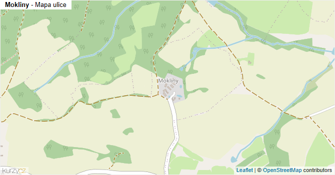 Mokliny - mapa ulice
