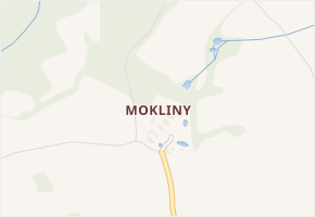 Mokliny v obci Postupice - mapa části obce