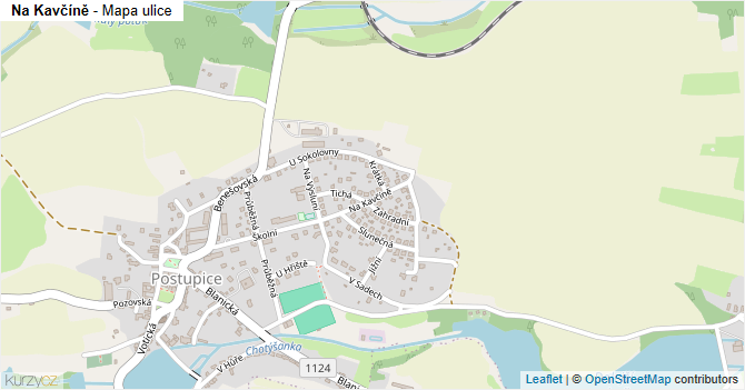 Na Kavčíně - mapa ulice
