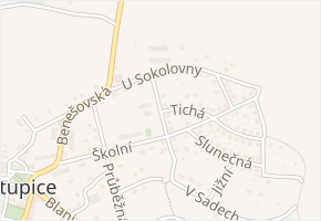 Na Výsluní v obci Postupice - mapa ulice