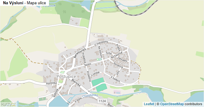 Na Výsluní - mapa ulice