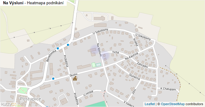 Na Výsluní - mapa podnikání