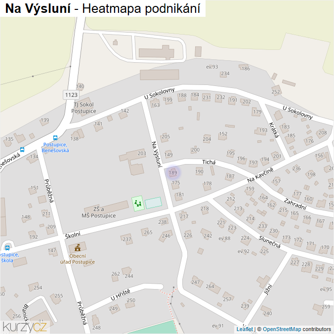 Mapa Na Výsluní - Firmy v ulici.