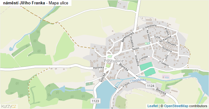 náměstí Jiřího Franka - mapa ulice