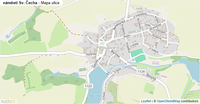 náměstí Sv. Čecha - mapa ulice
