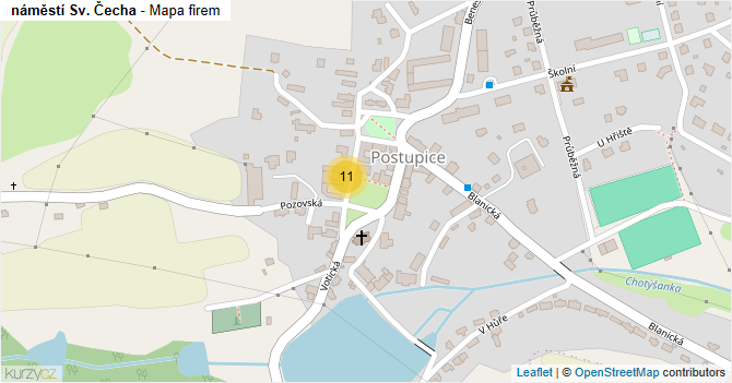 náměstí Sv. Čecha - mapa firem
