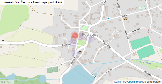 náměstí Sv. Čecha - mapa podnikání