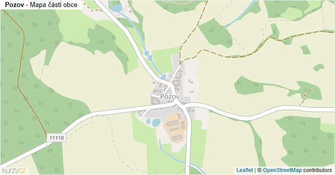 Pozov - mapa části obce