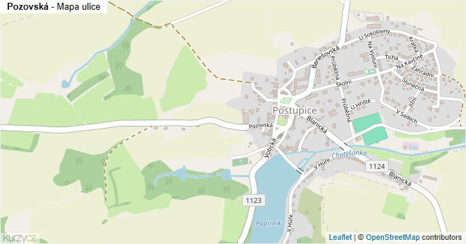 Pozovská - mapa ulice