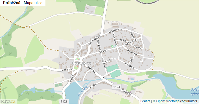 Průběžná - mapa ulice
