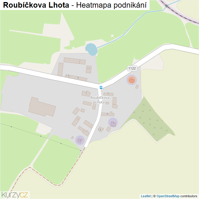 Mapa Roubíčkova Lhota - Firmy v části obce.