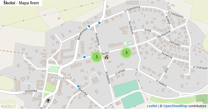 Školní - mapa firem