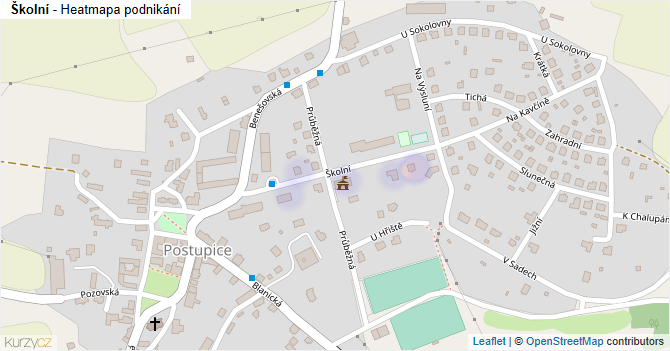 Školní - mapa podnikání