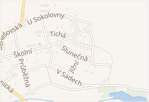 Slunečná v obci Postupice - mapa ulice