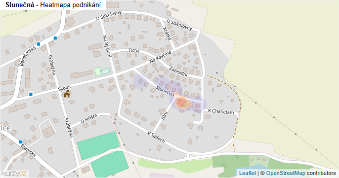 Slunečná - mapa podnikání