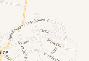 Tichá v obci Postupice - mapa ulice