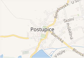 U Hřiště v obci Postupice - mapa ulice