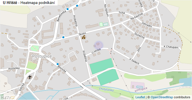 U Hřiště - mapa podnikání