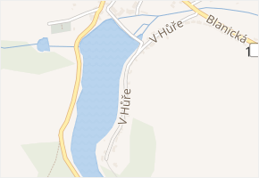 V Hůře v obci Postupice - mapa ulice