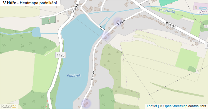 V Hůře - mapa podnikání