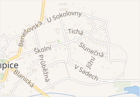 V Sadech v obci Postupice - mapa ulice