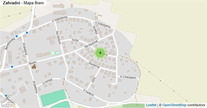 Zahradní - mapa firem