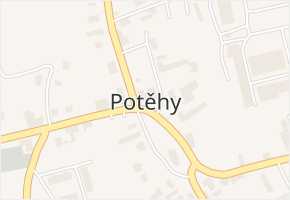 Potěhy v obci Potěhy - mapa části obce