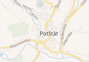 Bočkovo nám. v obci Potštát - mapa ulice